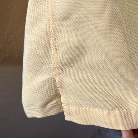 Joseph Abboud Men’s Short sleeves button down shirt yellow Large - Picture 8 of 11